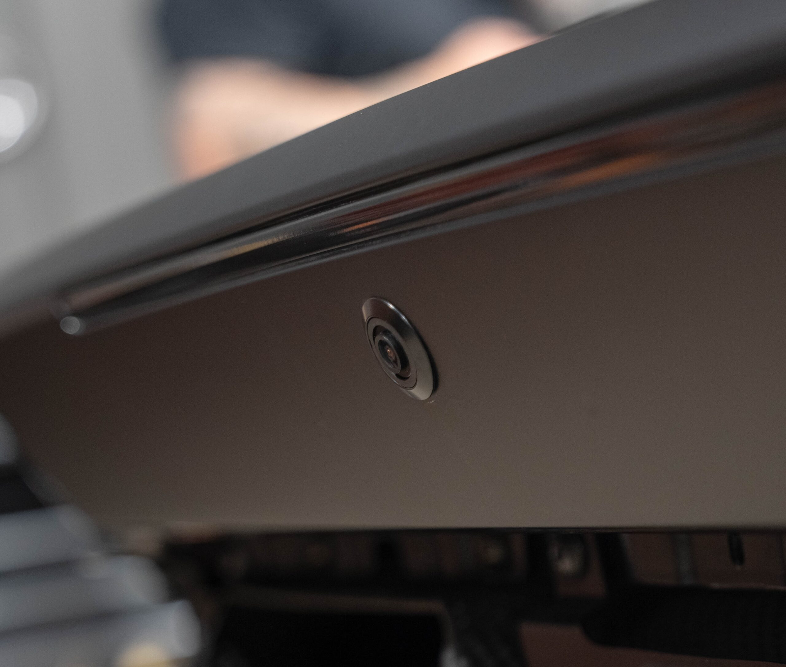 A custom backup camera that was installed by Auto Image on a 2015 Lamborghini Huracan.